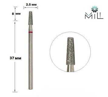 Насадка алмазна Конус посічений 2.5 мм червона Mill 1689927920 фото