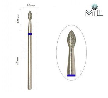Насадка алмазна Почка 2.3 мм синя Mill 1846477246 фото