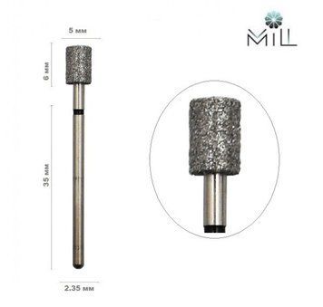Насадка алмазная Цилиндр 5 мм черная Mill 1855333147 фото