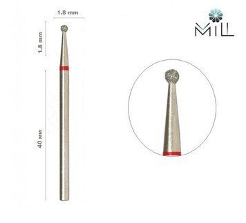 Насадка алмазна Куля 1.8 мм червона Mill 1846477249 фото