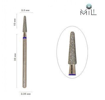 Насадка алмазная Конус сферический 2.3 мм синяя Mill 1866007261 фото