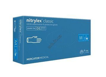 Нитриловые текстурированные перчатки NITRYLEX CLASSIC голубые S 2807671297 фото