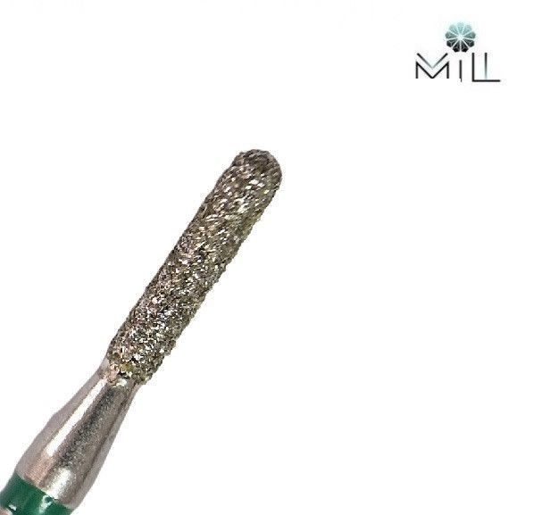 Насадка алмазная Цилиндр закругленный 1.8 мм зеленая Mill 1866007263 фото