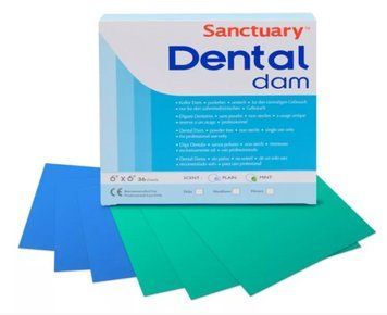 Платки для раббердама Dental Dam зелені Sanctuary 856936516 фото