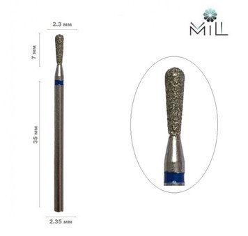 Насадка алмазная Груша 2.3 мм синяя Mill 1866007272 фото