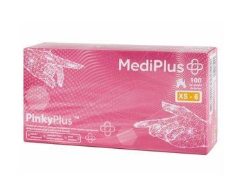 Перчатки нитриловые MediPlus PinkyPlus Розовые 100 шт. XS 2796107406 фото