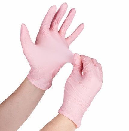 Перчатки нитриловые MediPlus PinkyPlus Розовые 100 шт. XS 2796107406 фото
