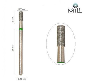 Насадка алмазна Циліндр 2.7 мм зелена Mill 1858831299 фото