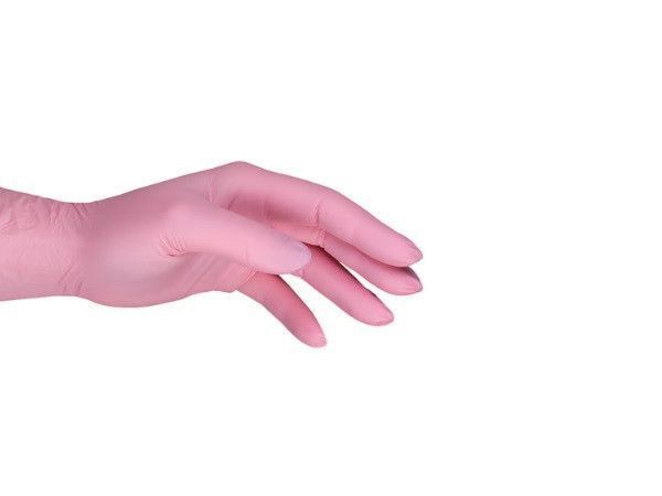 Перчатки нитриловые неопудренные Nitrylex pink 50 пар Розовые 2776498987 фото