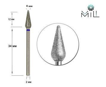 Насадка алмазна велика Крапля 4 мм синя Mill 1533249927 фото