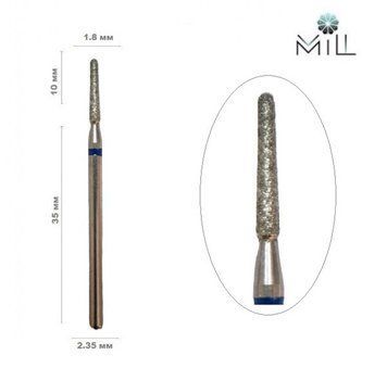 Насадка алмазная Конус сферический 1.8 мм синяя Mill 1865154313 фото