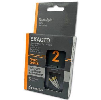 Штифти скловолоконні Exacto конічні No2 Trial Kit 5 шт + розкрутка No2 Angelus 2680813857 фото
