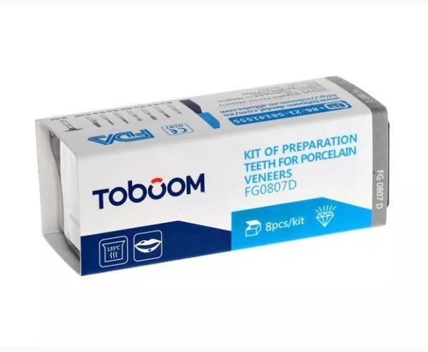 Набір борів для препарування під керамічні вініри FG 0807D Toboom 631626020 фото