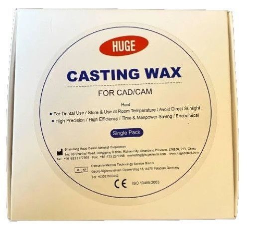 Оброблюваний восковий диск для CAD/CAM Casting Wax синій 98 1692961267 фото