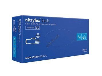 Нитриловые текстурированные перчатки NITRYLEX BASIC голубые 1146552992 фото