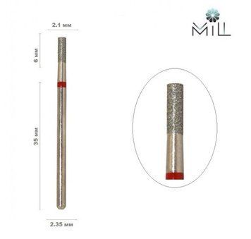 Насадка алмазна Циліндр 2.1 мм червона Mill 1860250905 фото