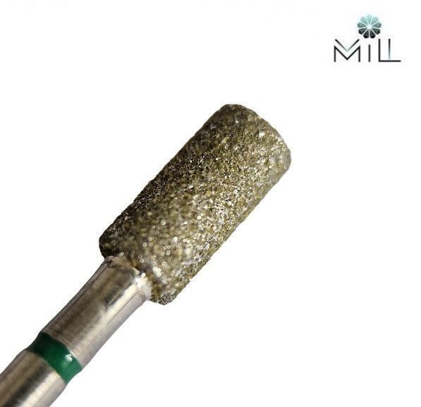 Насадка алмазная Цилиндр 4 мм зеленая Mill 1854332847 фото
